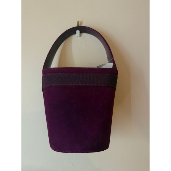 Ferragamo Dark Pink/Mauve Bucket Bag W/ Bow - Picture 2 of 4